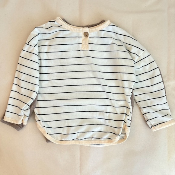 H&M Terry Cloth Top + Soft Lined Long Sleeve top Kids 4T Fall/Winter Bundle - Picture 10 of 11
